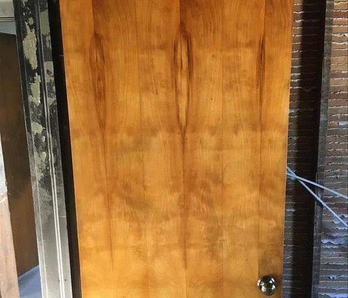 Door after being cleaned with SERVPRO Fire Star